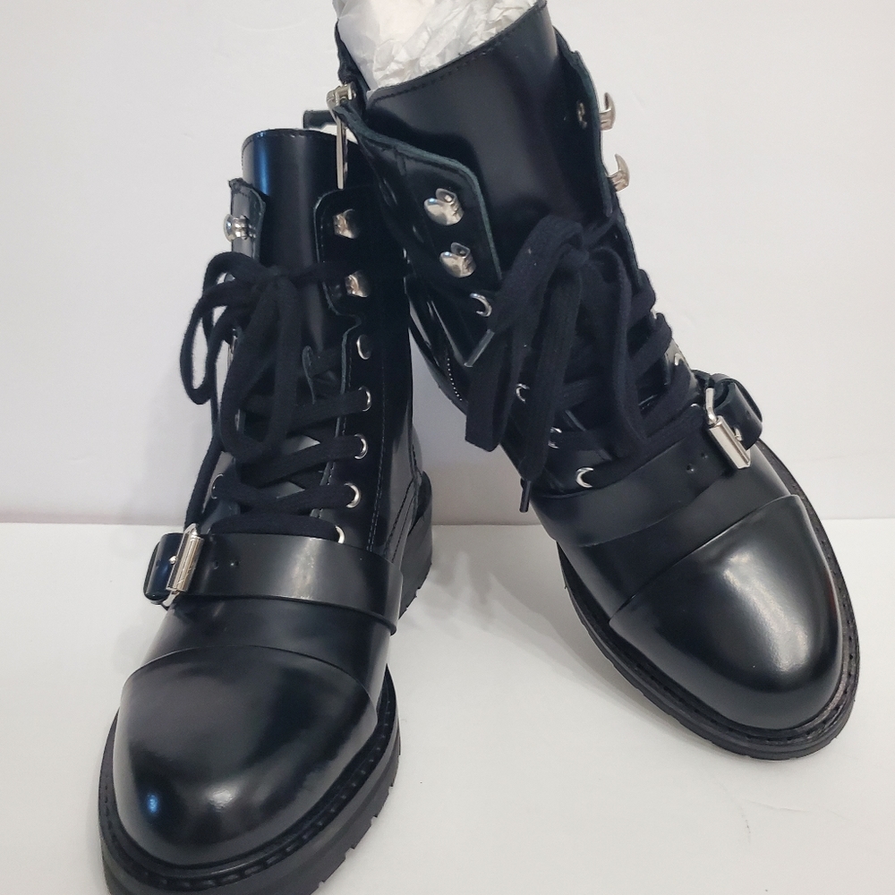 ALLSAINTS DONITA LEATHER LUG SOLE BOOT